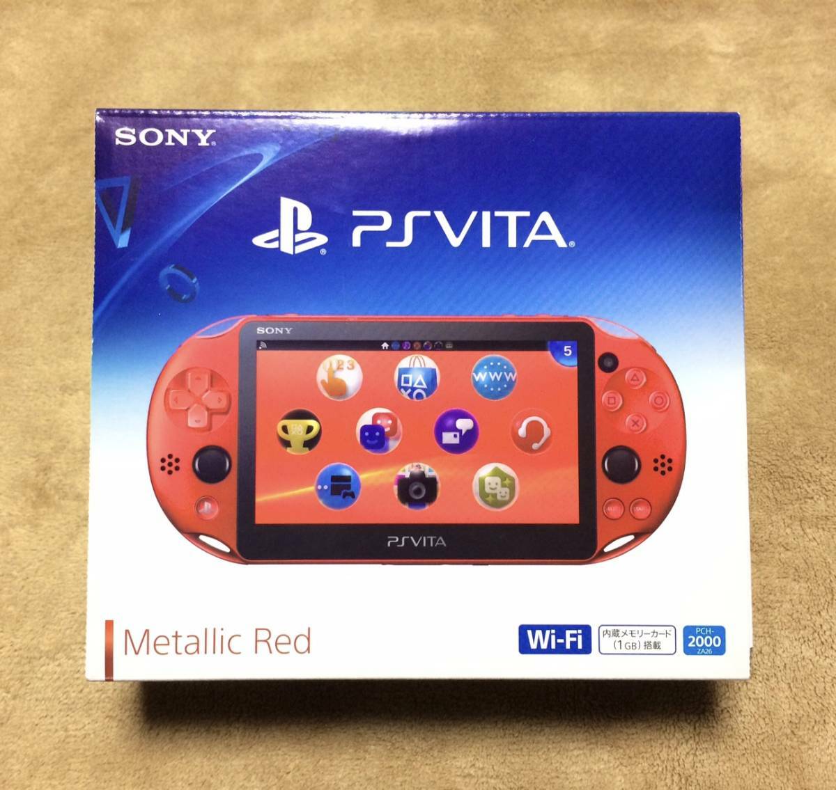 【Unused】Sony PCH-2000 ZA26 Playstation PS Vita Wi-Fi Metallic Red Console F/S