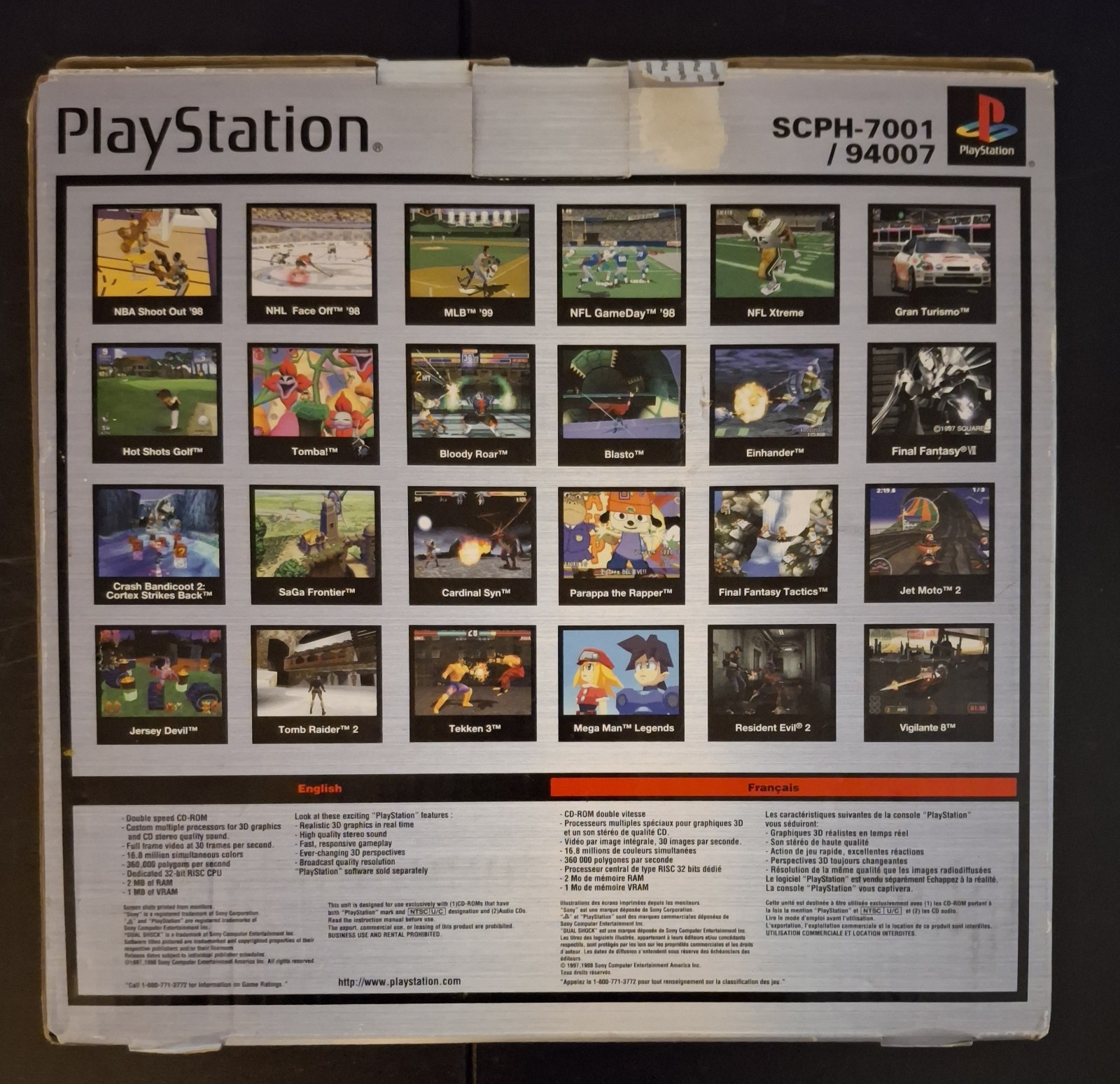 Playstation 1 Original Box, All Paperwork, Extra Controller, 4 Games Included