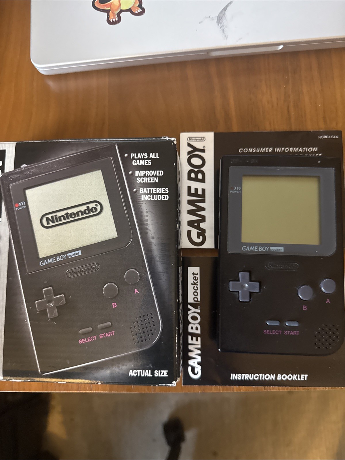 Nintendo Game Boy Pocket Black Handheld Complete in Box CIB Tested