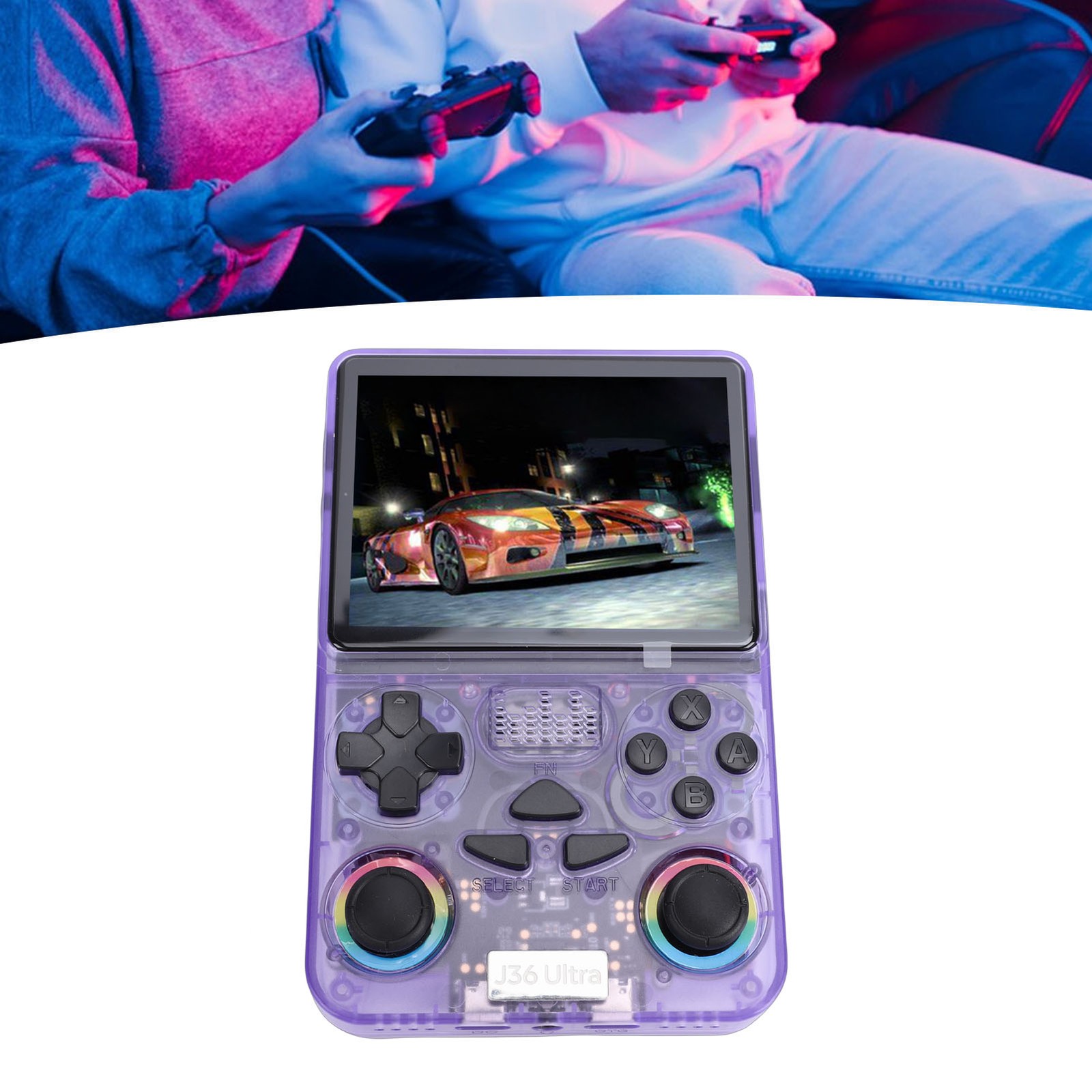 Retro Handheld Game Console 4 Inch Screen Built In 64GB Small Memory Card S GXDS