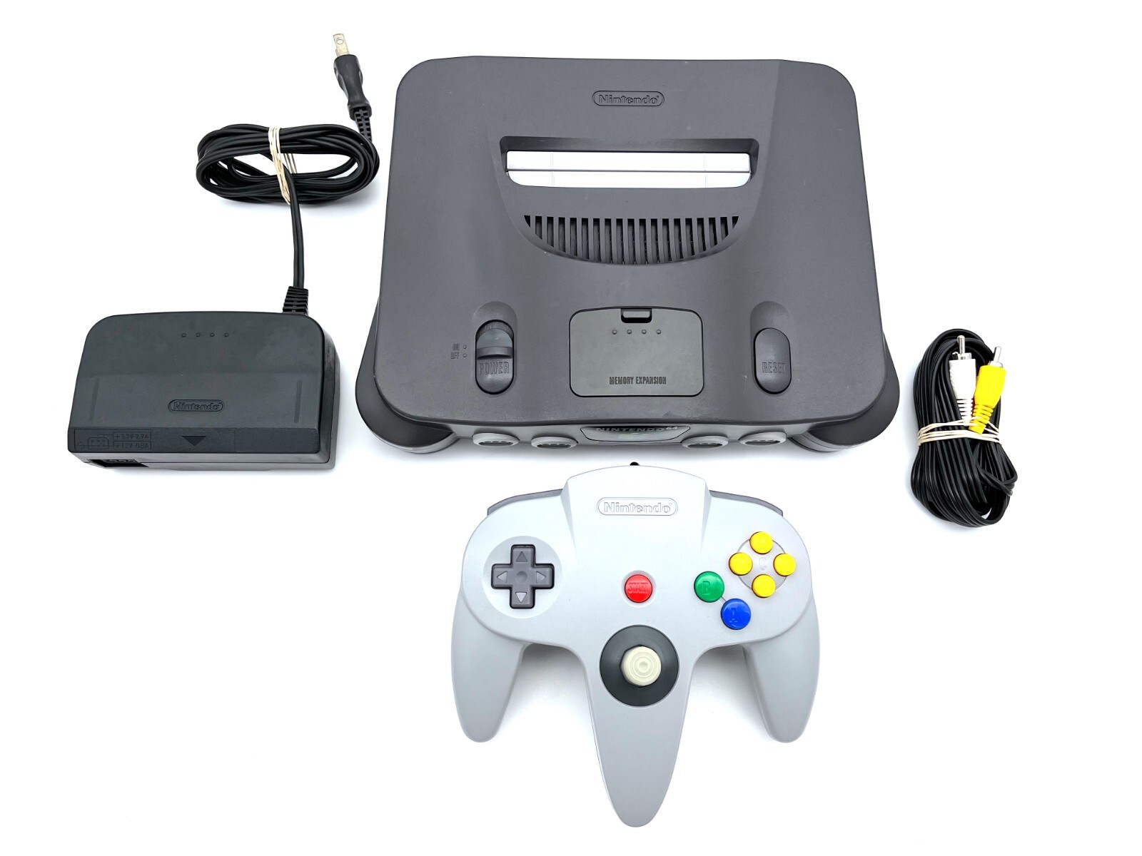 Nintendo 64 N64 Original System Console With 1 Original Controller & Cords!