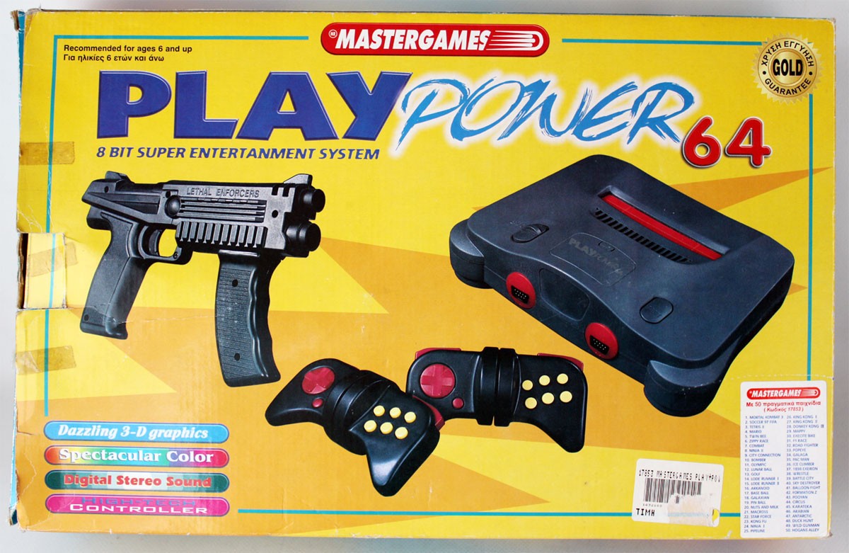 Vintage 90’s Play Power 64 N64 Clone Console Mastergames 50 Built In Games New !