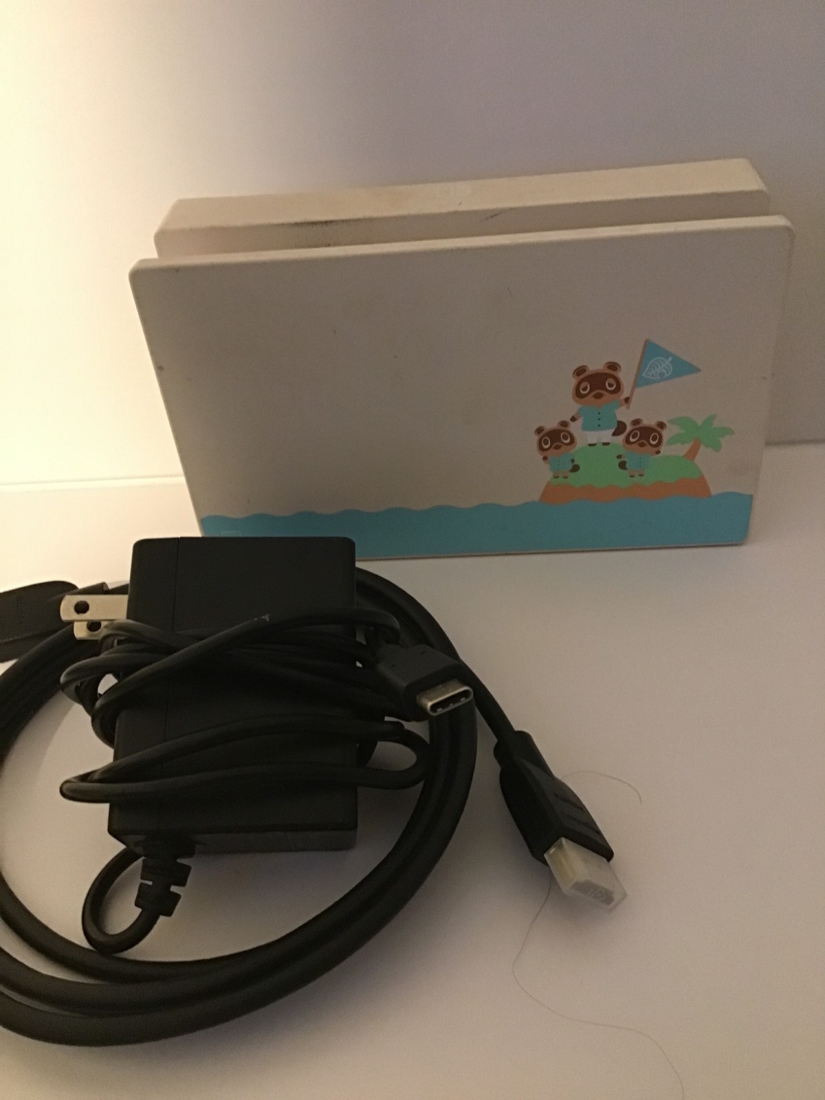 Nintendo Switch Animal Crossing Dock, Charger, Lan Adapter & HDMI Cable