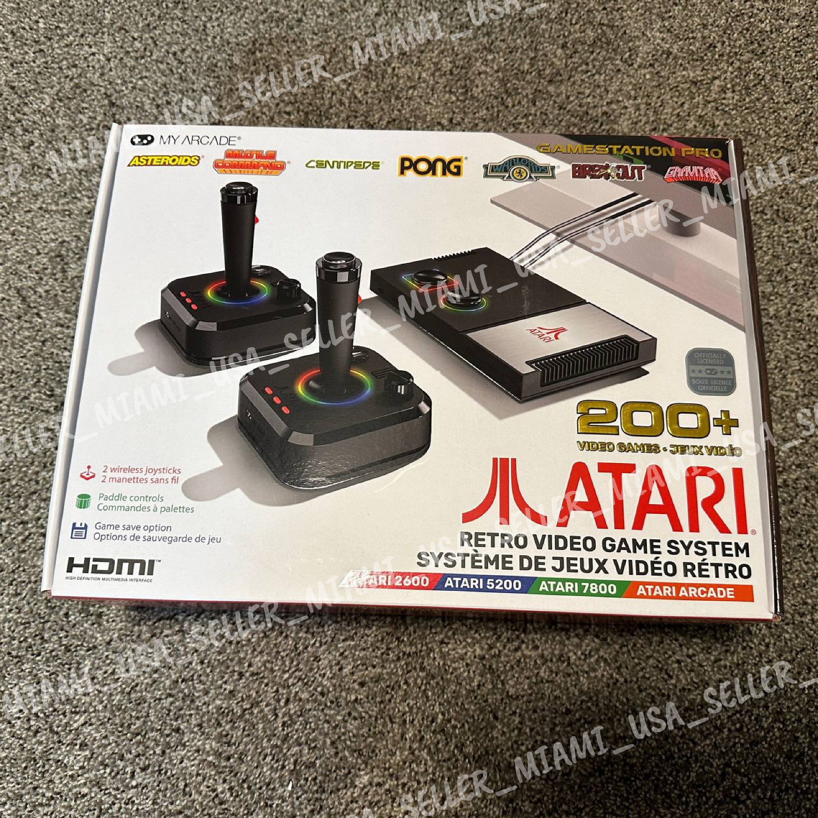 My Arcade Atari GameStation Pro Plug N Play Video Game Console 200+ Games – New