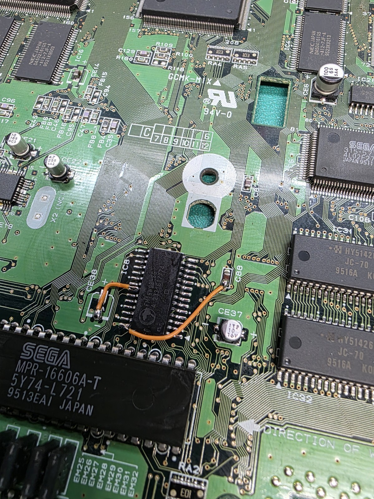 Sega Saturn US Model 1 Fenrir FRAM Full Recap 64g SD Card