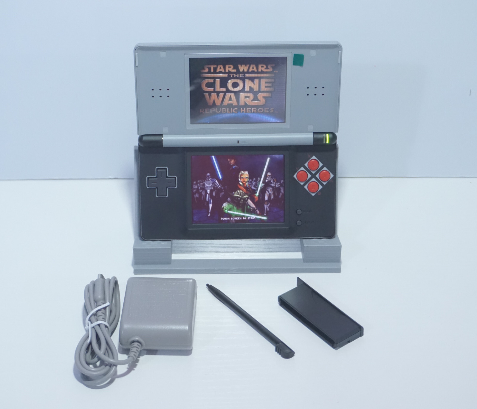 Nintendo DS Lite Nintendo NES Black & Gray Handheld System with Charger & Stylus