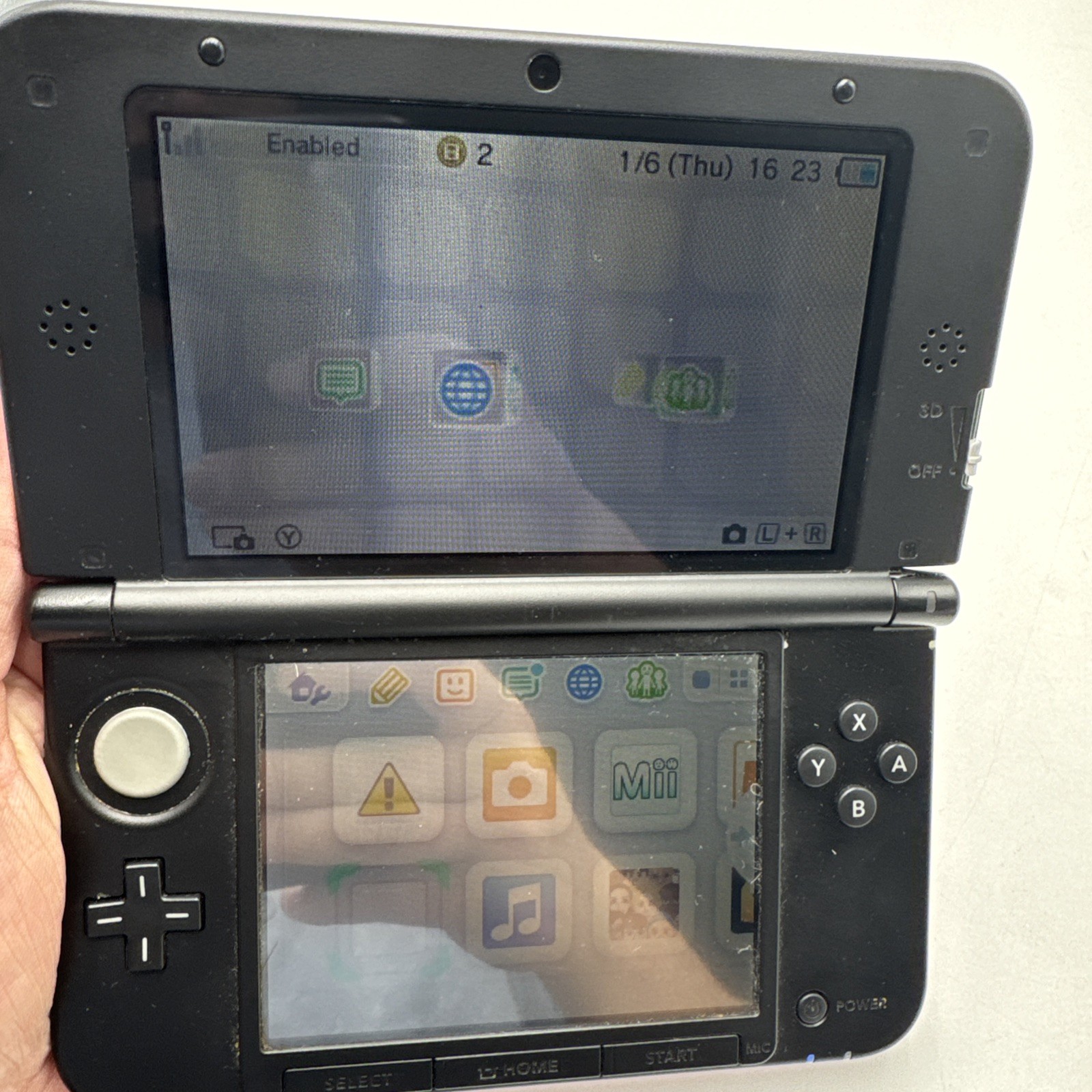 Nintendo 3DS XL Red Handheld Console w/ 7 Games Mario Tested Read