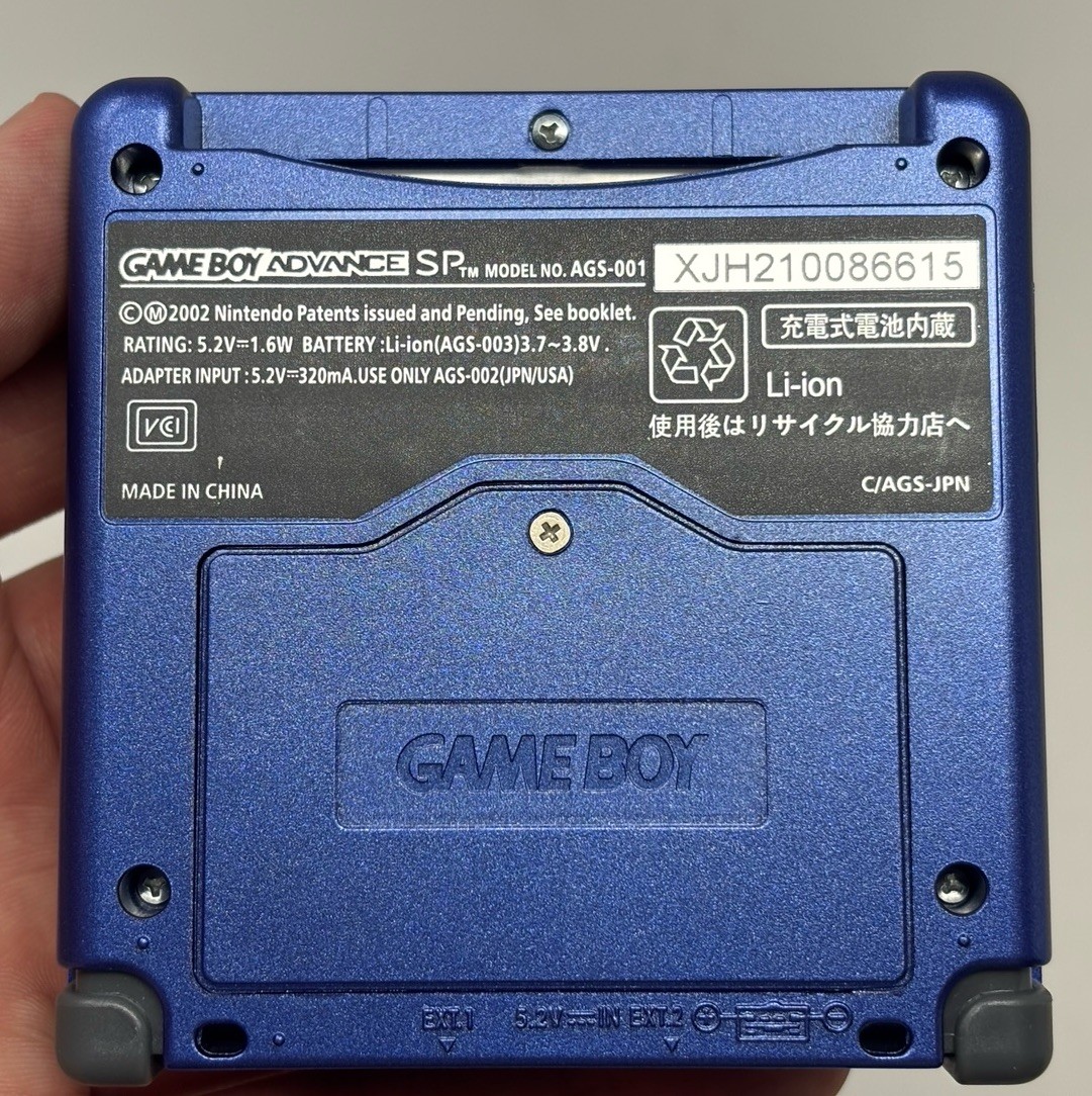 Nintendo Gameboy Advance SP Cobalt Blue AGS-001 – NEW SHELL + NEW BATTERY