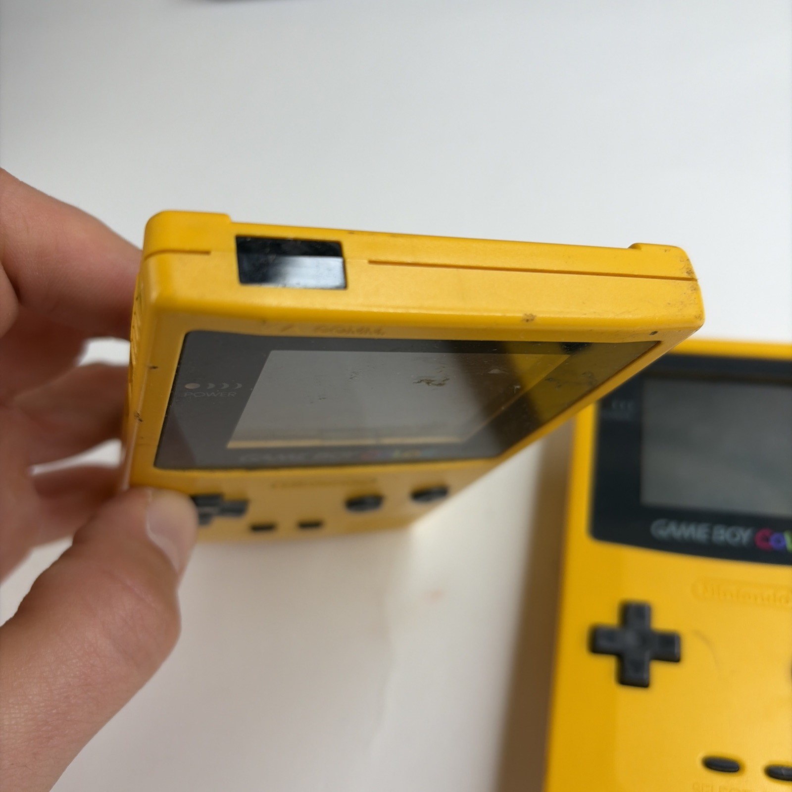 x2 Nintendo Gameboy Boy Color Yellow Console CGB-001 Parts Repair