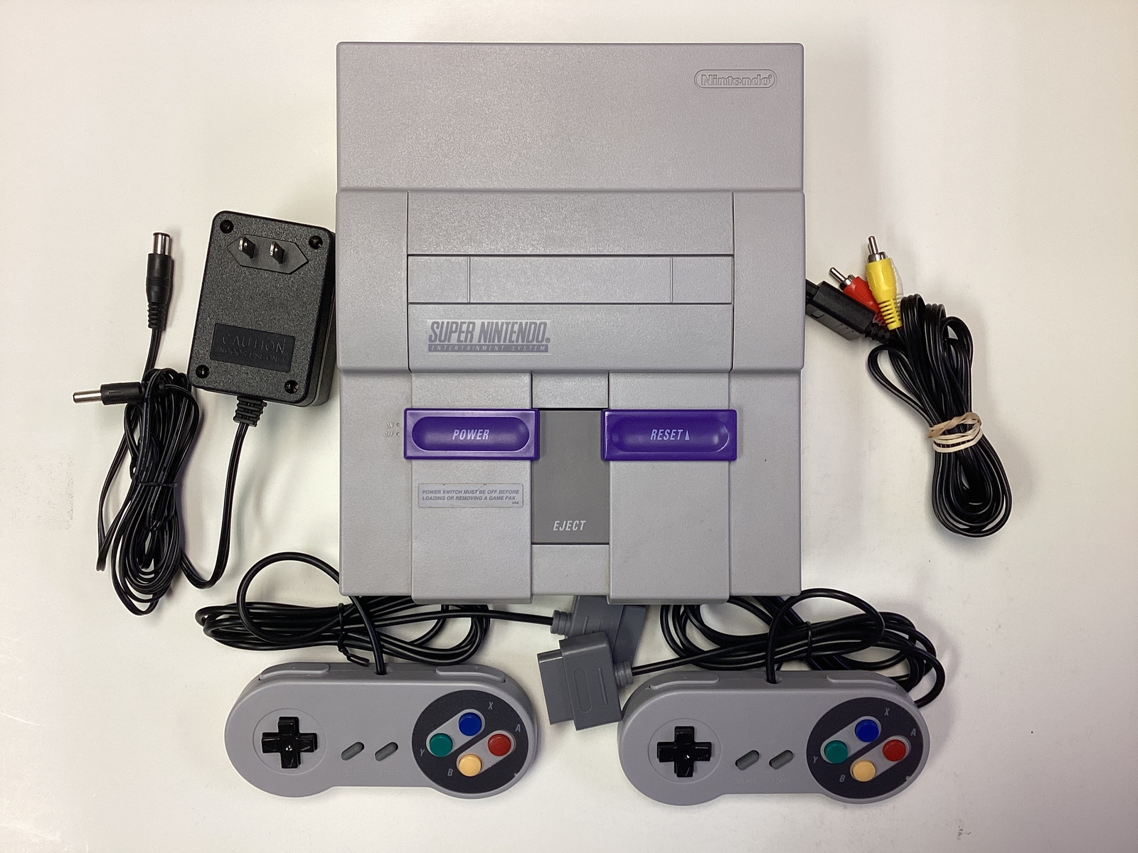 Guaranteed – Super Nintendo SNES Console 2 BRAND NEW Controller TESTED E