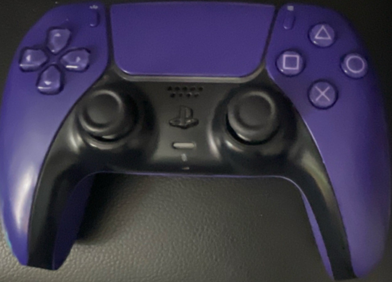 Sony PlayStation 5 PS5 Console White w/ Black & Purple DualSense, Wi-Fi USB-C